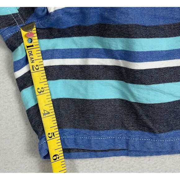 COLUMBIA PFG Shorts Womens Cotton Stripe Blue White Size 6‎ x 6" Casual Mid Rise - Picture 10 of 10